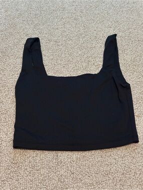 Forever 21 Black Square Neck Crop Top